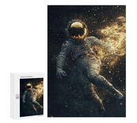 Puzzles for Teenagers 300 PCS Astronaut Floating in Space -3 Puzzle For Teenagers Analysis And Logic Difficult And Challenge Great Gift for Gaming 300 PCS