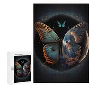 Puzzles for Teenagers 300 PCS Butterfly Galaxy Art Print-2 Puzzles for Teenagers Difficult Challenge Train Your Brain And Hands Brainteaser Family Games 300 PCS