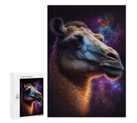 Puzzles for Teenagers 300 PCS Camel in Space Artwork Jigsaws for Adults Puzzle Pattern Assembly Challenging To Complete Family Fun & Game Night 300 PCS