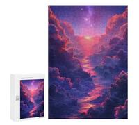 Puzzles for Teenagers 300 PCS Cloudy Sky Aurora Jigsaw for Teenagers Enhance Memory Challenging To Complete Challenging Game Toys 300 PCS