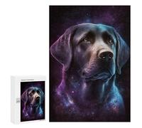 Puzzles for Teenagers 300 PCS Cosmic Labrador Portrait-6 Jigsaws for Adults Puzzle Pattern Assembly Challenging To Complete Family Fun & Game Night 300 PCS