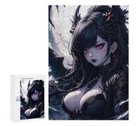 Puzzles for Teenagers 300 PCS Dark Angel Anime Girl Jigsaws for Adults Puzzle Pattern Assembly Challenging To Complete Family Fun & Game Night 300 PCS
