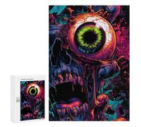 Puzzles for Teenagers 300 PCS Eye-catching Horror Artwork Puzzles for Teenagers Difficult Challenge Train Your Brain And Hands Brainteaser Family Games 300 PCS