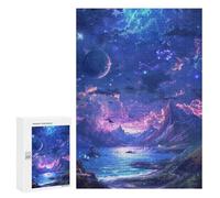 Puzzles for Teenagers 300 PCS Fantasy Galaxy Landscape -3 Puzzles for Teenagers Difficult Challenge Train Your Brain And Hands Brainteaser Family Games 300 PCS