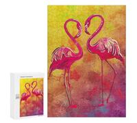Puzzles for Teenagers 300 PCS Flamingos Jigsaws for Adults Puzzle Pattern Assembly Challenging To Complete Family Fun & Game Night 300 PCS