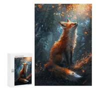 Puzzles for Teenagers 300 PCS Fox Basing in Sunlight Jigsaws for Adults Puzzle Pattern Assembly Challenging To Complete Family Fun & Game Night 300 PCS