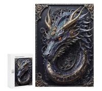 Puzzles for Teenagers 300 PCS Futuristic Dragon Emperor Jigsaws for Adults Puzzle Pattern Assembly Challenging To Complete Family Fun & Game Night 300 PCS