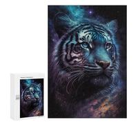 Puzzles for Teenagers 300 PCS Galactic Tiger Portrait -1 Jigsaws for Adults Puzzle Pattern Assembly Challenging To Complete Family Fun & Game Night 300 PCS