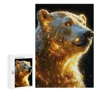 Puzzles for Teenagers 300 PCS Golden Polar Bear Animal Jigsaws for Adults Puzzle Pattern Assembly Challenging To Complete Family Fun & Game Night 300 PCS