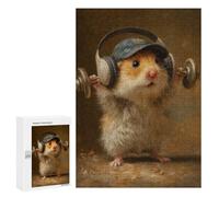 Puzzles for Teenagers 300 PCS Hamster Workout Fitness Fun! Puzzles for Teenagers Difficult Challenge Train Your Brain And Hands Brainteaser Family Games 300 PCS