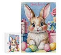 Puzzles for Teenagers 300 PCS Happy Easter Bunny Gifts Jigsaws for Adults Puzzle Pattern Assembly Challenging To Complete Family Fun & Game Night 300 PCS