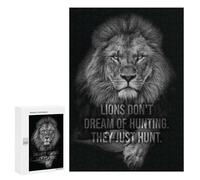 Puzzles for Teenagers 300 PCS Lions Just Hunt Vs Dream Jigsaws for Adults Puzzle Pattern Assembly Challenging To Complete Family Fun & Game Night 300 PCS