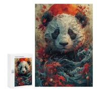 Puzzles for Teenagers 300 PCS Magical Panda Artwork Puzzle For Teenagers Analysis And Logic Difficult And Challenge Great Gift for Gaming 300 PCS