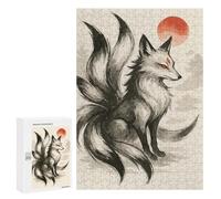 Puzzles for Teenagers 300 PCS Nine-tailed Fox Digital Art Jigsaws for Adults Puzzle Pattern Assembly Challenging To Complete Family Fun & Game Night 300 PCS