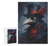 Puzzles for Teenagers 300 PCS Plague Doctor Crow Art Print Jigsaw for Teenagers Enhance Memory Challenging To Complete Challenging Game Toys 300 PCS
