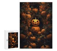 Puzzles for Teenagers 300 PCS Pumpkin Patch Halloween Decorations Jigsaws for Adults Puzzle Pattern Assembly Challenging To Complete Family Fun & Game Night 300 PCS