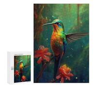 Puzzles for Teenagers 300 PCS Rainbow Hummingbird in Amazon Rainforest-1 Jigsaws for Adults Puzzle Pattern Assembly Challenging To Complete Family Fun & Game Night 300 PCS