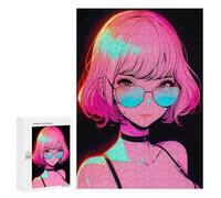 Puzzles for Teenagers 300 PCS Retro Beautiful Anime Girl Jigsaws for Adults Puzzle Pattern Assembly Challenging To Complete Family Fun & Game Night 300 PCS