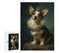 Puzzles for Teenagers 300 PCS Royal Corgi Portrait-2 Puzzle For Teenagers Analysis And Logic Difficult And Challenge Great Gift for Gaming 300 PCS