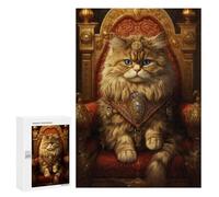 Puzzles for Teenagers 300 PCS Royal Persian Cat Throne Puzzle For Teenagers Analysis And Logic Difficult And Challenge Great Gift for Gaming 300 PCS