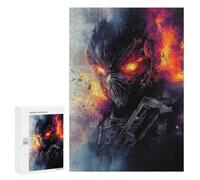 Puzzles for Teenagers 300 PCS Sci-Fi Warrior with Fiery Eyes Puzzle For Teenagers Staycation Kill Time for Birthday, Chrismas Family Fun & Game Night 300 PCS