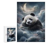 Puzzles for Teenagers 300 PCS Sleeping Panda in Clouds Jigsaws for Adults Puzzle For Family Fun Help The Brain Exercise Great Gift for Gaming 300 PCS