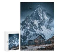 Puzzles for Teenagers 300 PCS Snowy Mountain Cabin Scene Puzzle For Teenagers Staycation Kill Time for Birthday, Chrismas Family Fun & Game Night 300 PCS