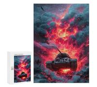 Puzzles for Teenagers 300 PCS War Tank Battle Scene-1 Jigsaw for Teenagers Enhance Memory Challenging To Complete Challenging Game Toys 300 PCS