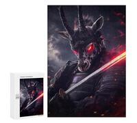 Puzzles for Teenagers 300 PCS Zebra Samurai Warrior Animal Jigsaws for Adults Puzzle Pattern Assembly Challenging To Complete Family Fun & Game Night 300 PCS