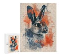 Puzzles for Teenagers 500 PCS Abstract Rabbit Art Print Puzzle For Teenagers Staycation Kill Time for Birthday, Chrismas Family Fun & Game Night 500 PCS