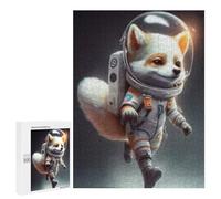 Puzzles for Teenagers 500 PCS Astronaut Space Wolf Jigsaws for Adults Puzzle Pattern Assembly Challenging To Complete Family Fun & Game Night 500 PCS