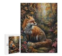 Puzzles for Teenagers 500 PCS Autumn Fox in Forest-1 Puzzle For Teenagers Analysis And Logic Difficult And Challenge Great Gift for Gaming 500 PCS