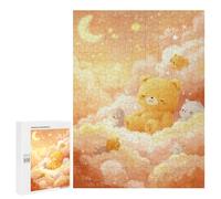 Puzzles for Teenagers 500 PCS Cloudy Dreams Cute Bear Illustration Puzzles for Teenagers Difficult Challenge Train Your Brain And Hands Brainteaser Family Games 500 PCS