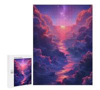 Puzzles for Teenagers 500 PCS Cloudy Sky Aurora Jigsaw for Teenagers Enhance Memory Challenging To Complete Challenging Game Toys 500 PCS