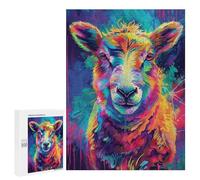 Puzzles for Teenagers 500 PCS Colorful Sheep Art Print-3 Puzzles for Teenagers Difficult Challenge Train Your Brain And Hands Brainteaser Family Games 500 PCS