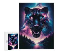 Puzzles for Teenagers 500 PCS Cosmic Black Panther Jigsaws for Adults Puzzle Pattern Assembly Challenging To Complete Family Fun & Game Night 500 PCS