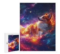 Puzzles for Teenagers 500 PCS Cosmic Corgi Adventure-5 Puzzles for Teenagers Difficult Challenge Train Your Brain And Hands Brainteaser Family Games 500 PCS