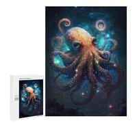 Puzzles for Teenagers 500 PCS Cosmic Octopus Art Print Jigsaws for Adults Puzzle Pattern Assembly Challenging To Complete Family Fun & Game Night 500 PCS