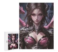 Puzzles for Teenagers 500 PCS Fantasy Dragon Armor Woman Puzzles for Teenagers Difficult Challenge Train Your Brain And Hands Brainteaser Family Games 500 PCS