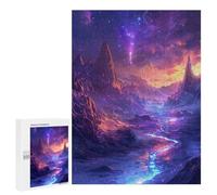 Puzzles for Teenagers 500 PCS Fantasy Galaxy Landscape -1 Puzzles for Teenagers Difficult Challenge Train Your Brain And Hands Brainteaser Family Games 500 PCS
