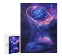 Puzzles for Teenagers 500 PCS Galactic Reflections Celestial Lake Scene -1 Jigsaw for Teenagers Enhance Memory Challenging To Complete Challenging Game Toys 500 PCS