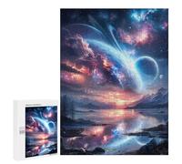 Puzzles for Teenagers 500 PCS Galactic Reflections Celestial Landscape -2 Puzzles for Teenagers Difficult Challenge Train Your Brain And Hands Brainteaser Family Games 500 PCS