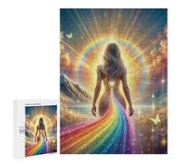 Puzzles for Teenagers 500 PCS Leading The Rainbow Jigsaws for Adults Puzzle Pattern Assembly Challenging To Complete Family Fun & Game Night 500 PCS