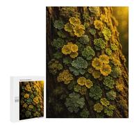 Puzzles for Teenagers 500 PCS Lichen on Tree Bark Jigsaws for Adults Puzzle Pattern Assembly Challenging To Complete Family Fun & Game Night 500 PCS