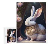 Puzzles for Teenagers 500 PCS Magical Armored Bunny Jigsaws for Adults Puzzle Pattern Assembly Challenging To Complete Family Fun & Game Night 500 PCS