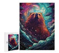 Puzzles for Teenagers 500 PCS Magical Bear Aurora Puzzle For Teenagers Analysis And Logic Difficult And Challenge Great Gift for Gaming 500 PCS