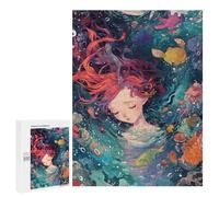 Puzzles for Teenagers 500 PCS Mermaid Dream Ocean Fantasy Puzzle For Teenagers Analysis And Logic Difficult And Challenge Great Gift for Gaming 500 PCS