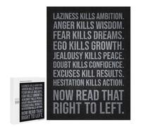 Puzzles for Teenagers 500 PCS Motivational Words - Success Inspirational Jigsaws for Adults Puzzle Pattern Assembly Challenging To Complete Family Fun & Game Night 500 PCS