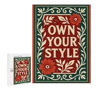 Puzzles for Teenagers 500 PCS Own Your Style Floral Art Jigsaws for Adults Puzzle Pattern Assembly Challenging To Complete Family Fun & Game Night 500 PCS