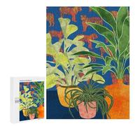 Puzzles for Teenagers 500 PCS Plant Tiger Abstract Jigsaws for Adults Puzzle Pattern Assembly Challenging To Complete Family Fun & Game Night 500 PCS